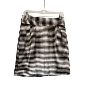 Banana Republic Womens 6 Houndstooth Wool Blend Pencil Skirt Career Office Work
